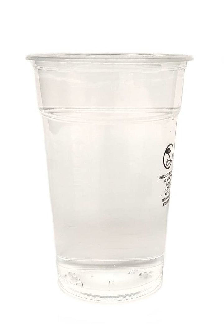 CWPACK Trinkbecher PP, Einwegbecher, Plastikbecher, Bierbecher Bubble Tea Becher klar, 600ml(22oz) Ø