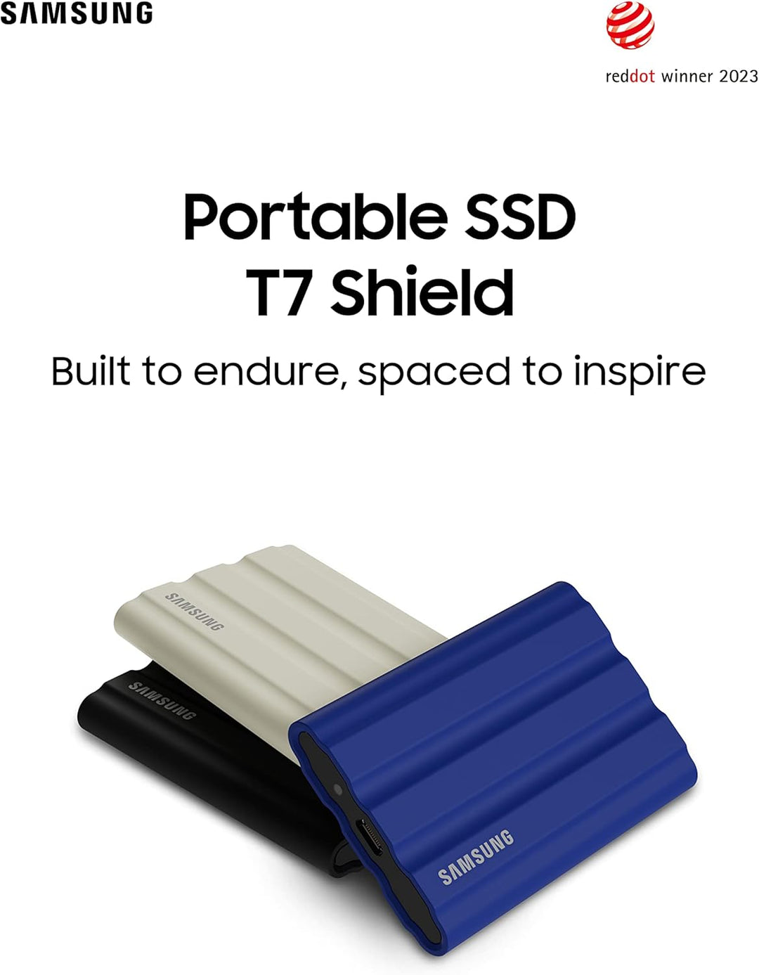 Samsung MU-PE1T0R/WW Portable SSD T7 Shield 1TB Blau blu 1 TB, blu 1 TB