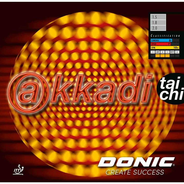 Donic Belag Akkadi Taichi Schwarz 2,0 mm, Schwarz 2,0 mm