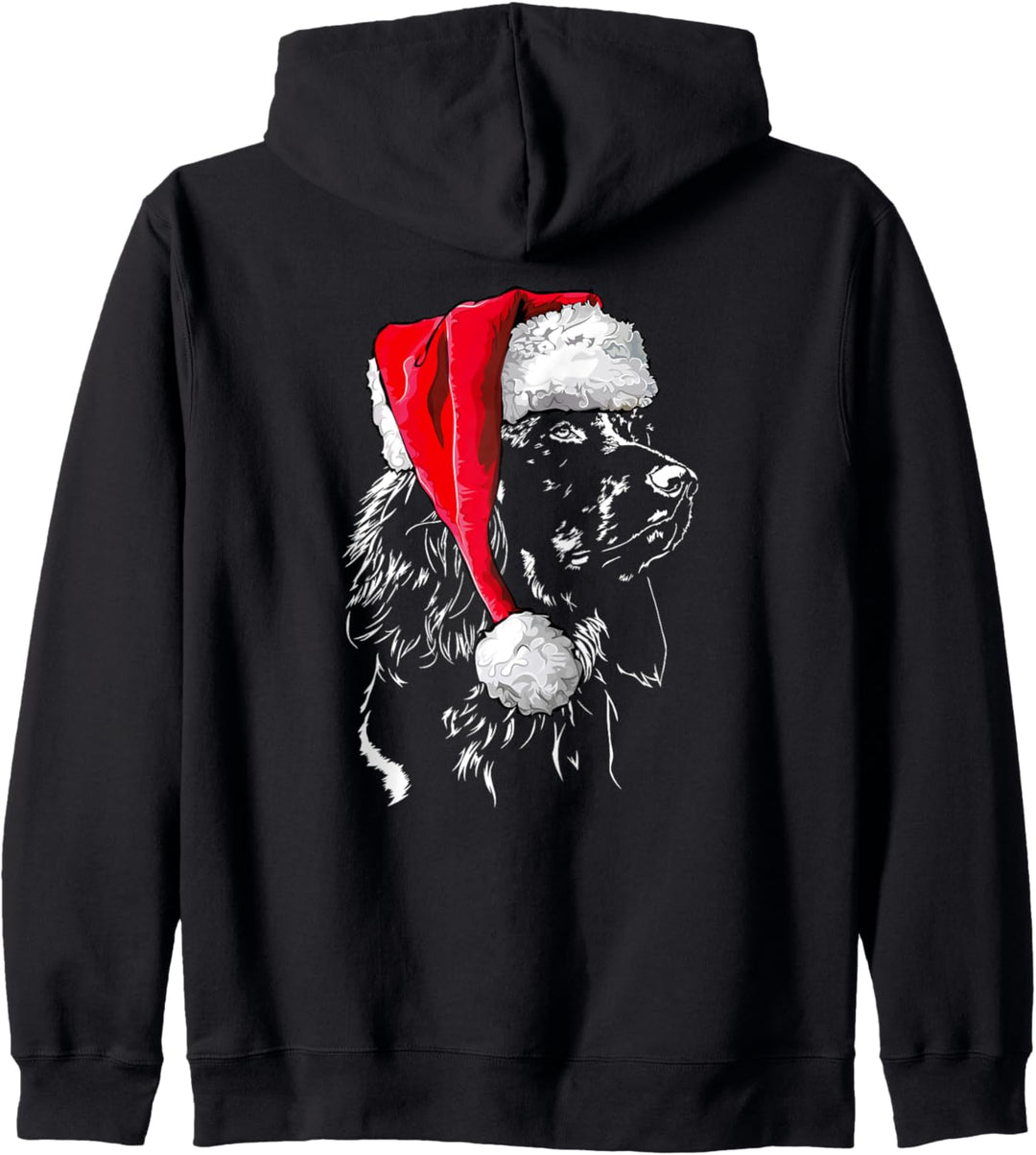 Lustiger Deutsch Langhaar Weihnachtsmann Weihnachten Hunde Kapuzenjacke