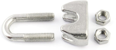 200m EDELSTAHLSEIL SET 2mm 7x7+6 x SEILKLEMMEN V4A+2 x SPANNSCHLOSS HAKEN - ÖSE Stahlseil Inox VA Se