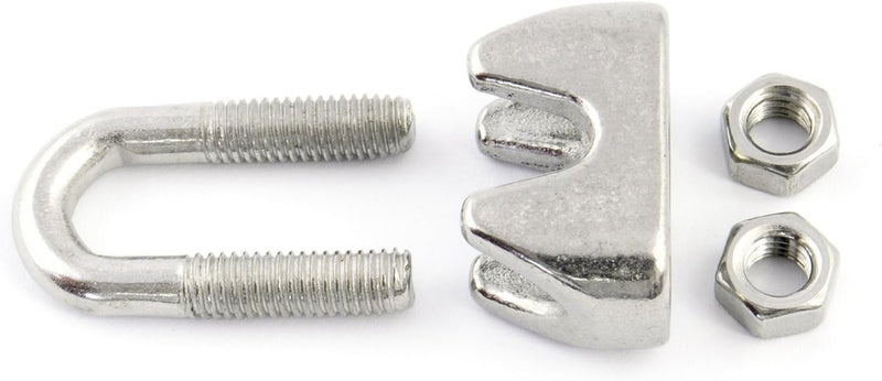 200m EDELSTAHLSEIL SET 2mm 7x7+6 x SEILKLEMMEN V4A+2 x SPANNSCHLOSS HAKEN - ÖSE Stahlseil Inox VA Se