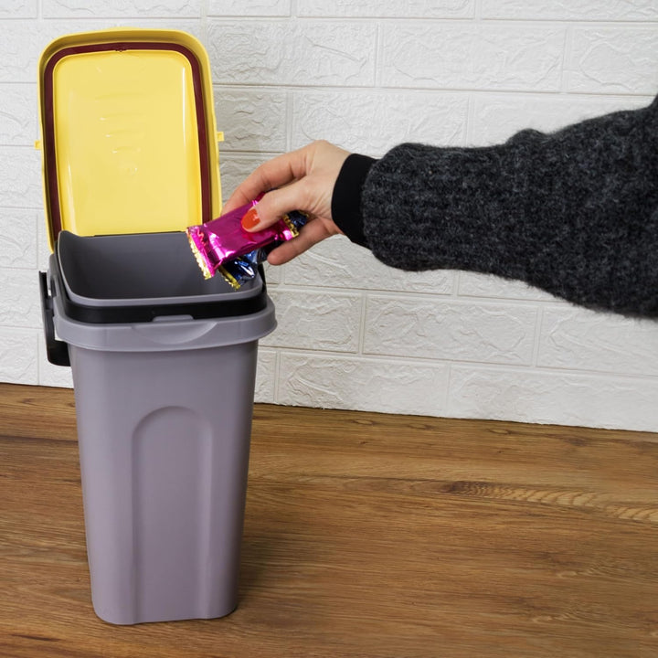 Windeleimer Geruchsdicht 7 Liter Gelb, Biomülleimer Verschliessbar, Bio Mülleimer Klein, Komposteime