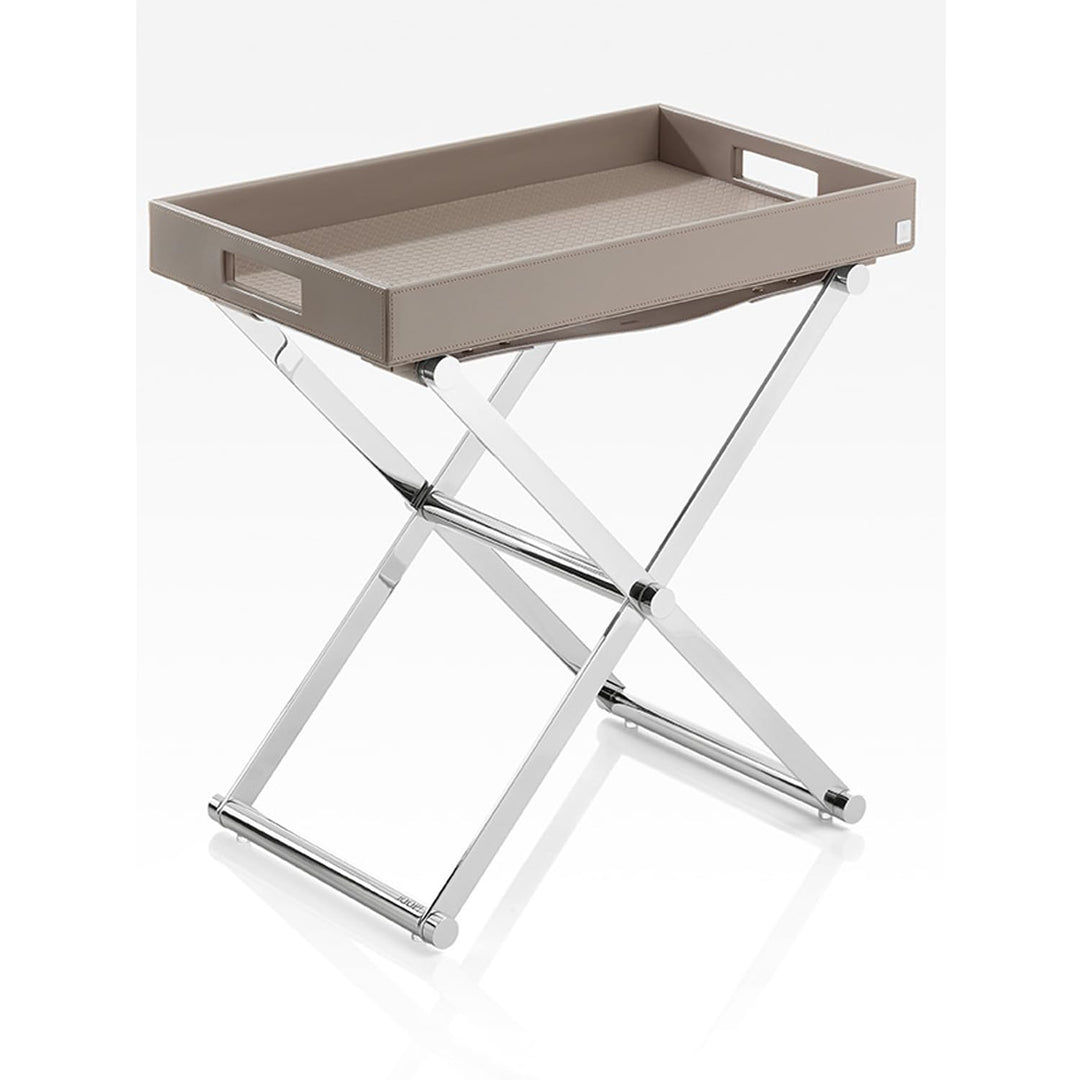 JOOP! HOMELINE, Beistelltisch klappbar mit Tablett L, Grau Chrom