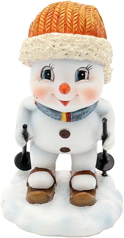 Schneemanndeko, Winterkinder, Deko - Schneemann, Schneekinder mit Mütze und Schal grün/rot/orange au
