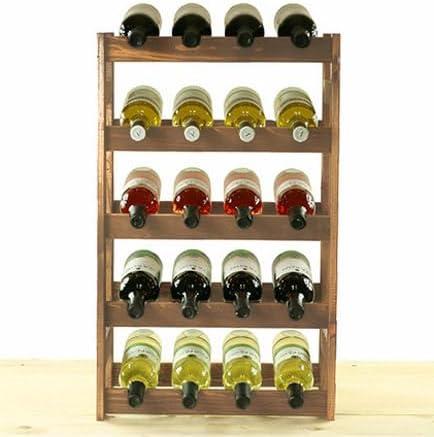 PROREGAL Weinregal PINOTWINE | HxBxT 70x43x25cm | 20 Flaschen | Massives Kiefernholz | Braun geölt |
