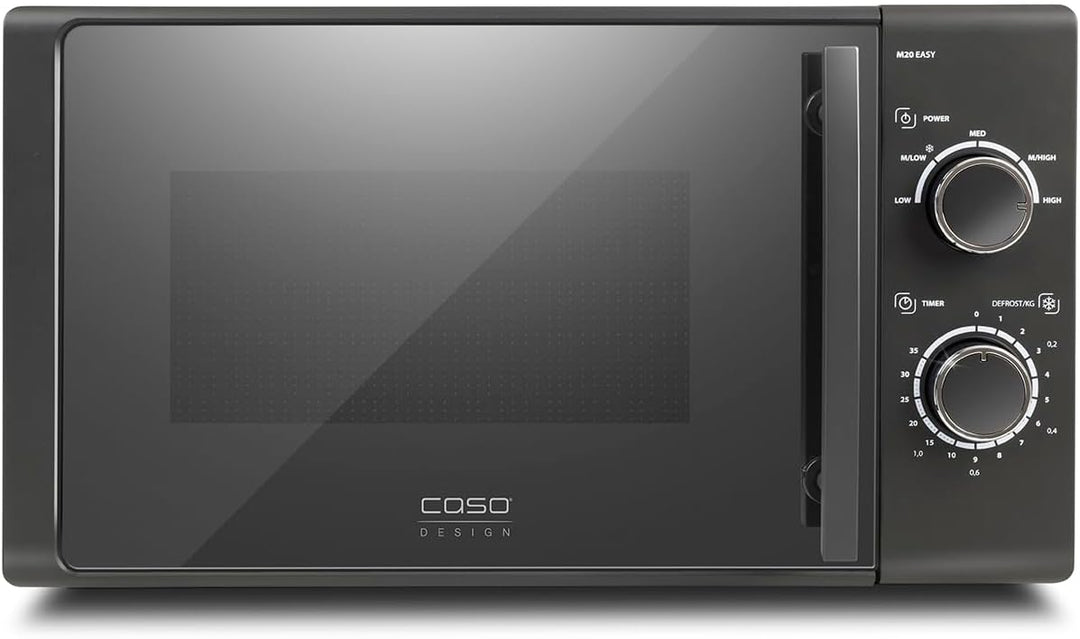 CASO | M20 EASY Mikrowelle | einfache Bedienung, 20 L Garraum, 700 Watt Leistung, Drehteller Ø 25,5c
