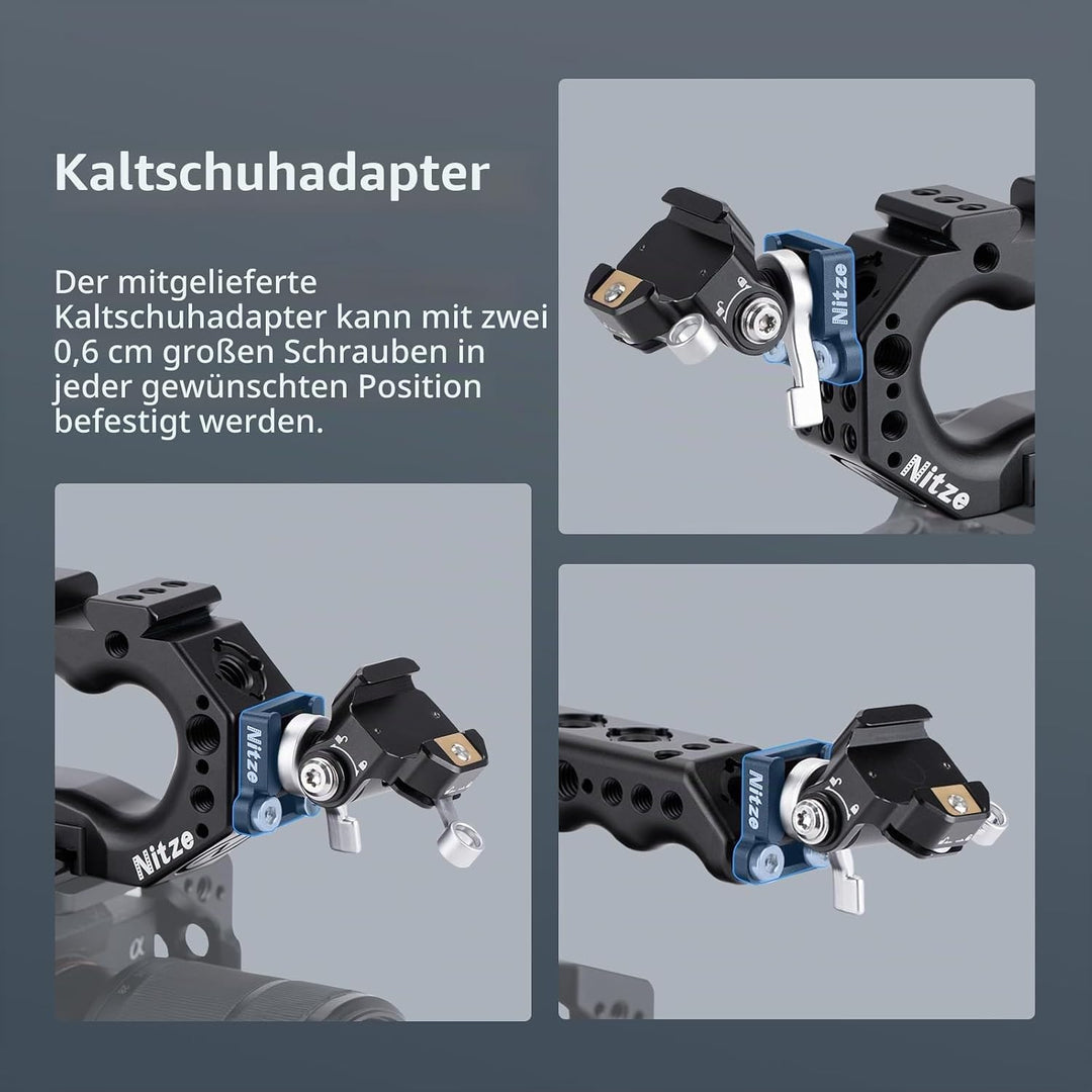 Nitze Top Handle Universal Top Handle Grip with Built-in QR NATO Clamp (Stinger Handle) - PA28-A PA2