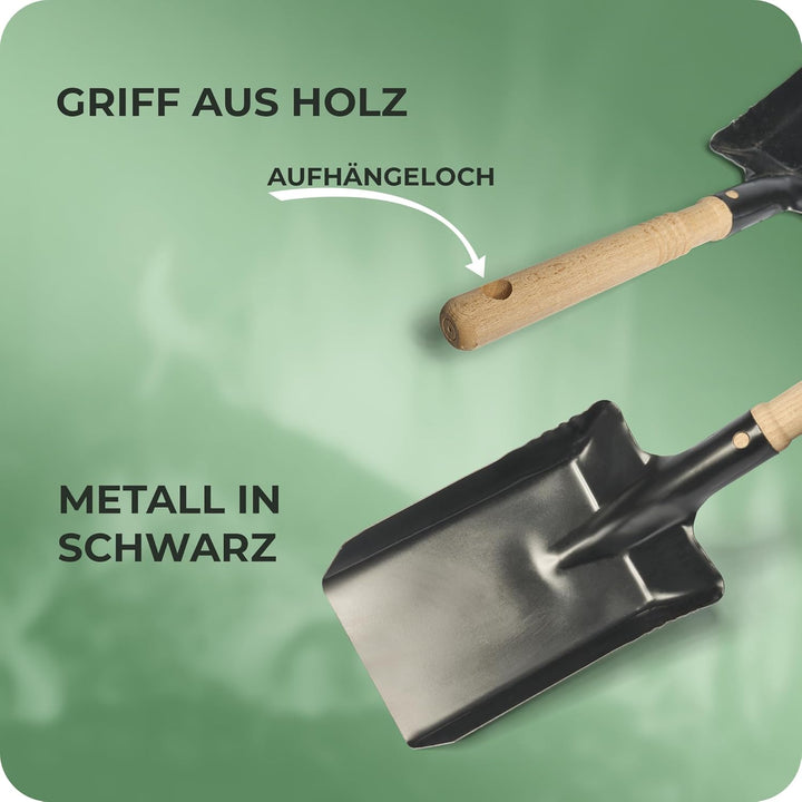 Kohleschaufel Kohlelöffel Ascheschaufel Schaufel Kamin Ofenschaufel (3, Kohleschaufel schwarz), 3
