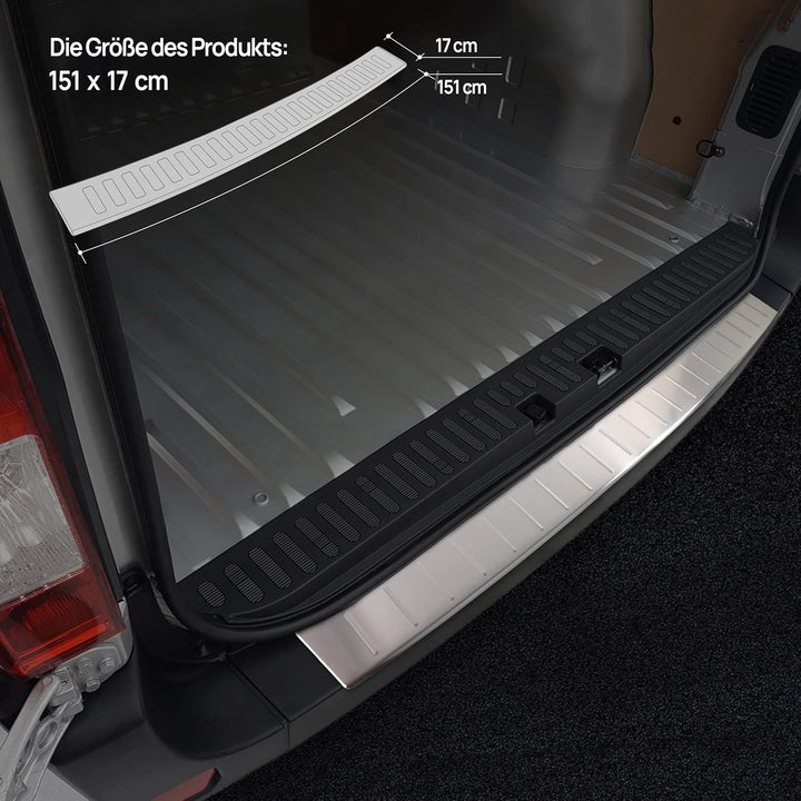 CHROMEMASTER | Ladekantenschutz Stossstangenschutz Kompatibel mit Renault Master 2010-2024; Gebürste
