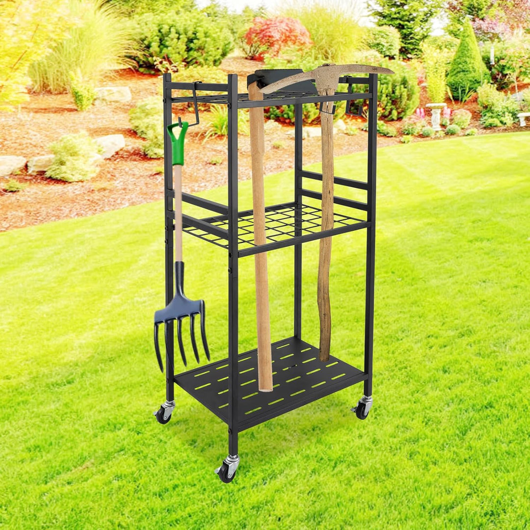 Gartengeräte Ständer Metall Gartenwerkzeugregal Gerätehalter Organizer Gartenwerkzeug Halter 43 * 30