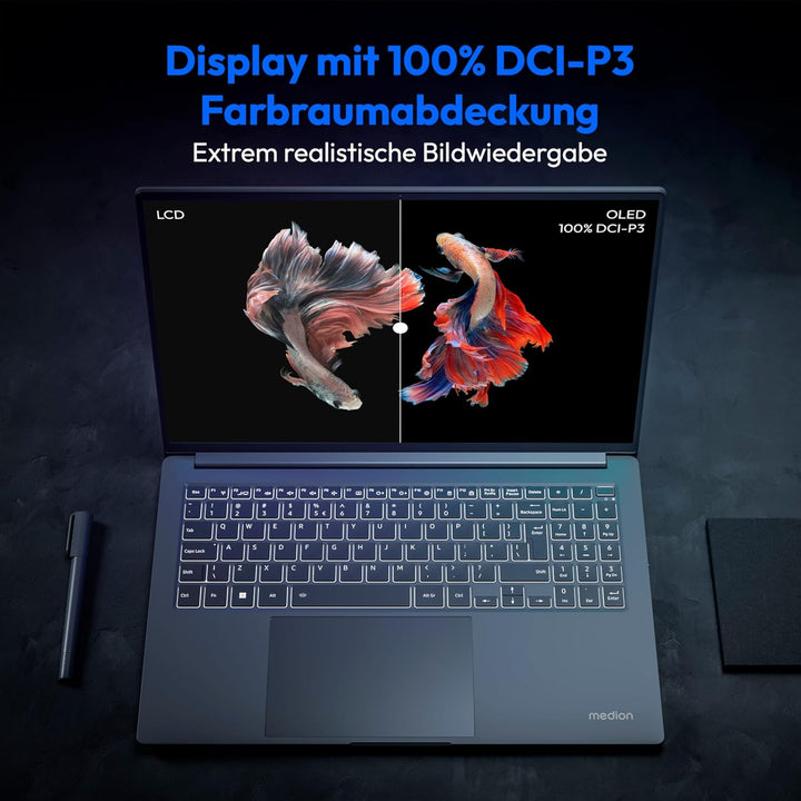 MEDION 40,6 cm (16 Zoll 4K OLED) S10 Laptop (Intel Core Ultra 7 155H, 16GB DDR5 RAM, 1TB PCIe SSD, 1
