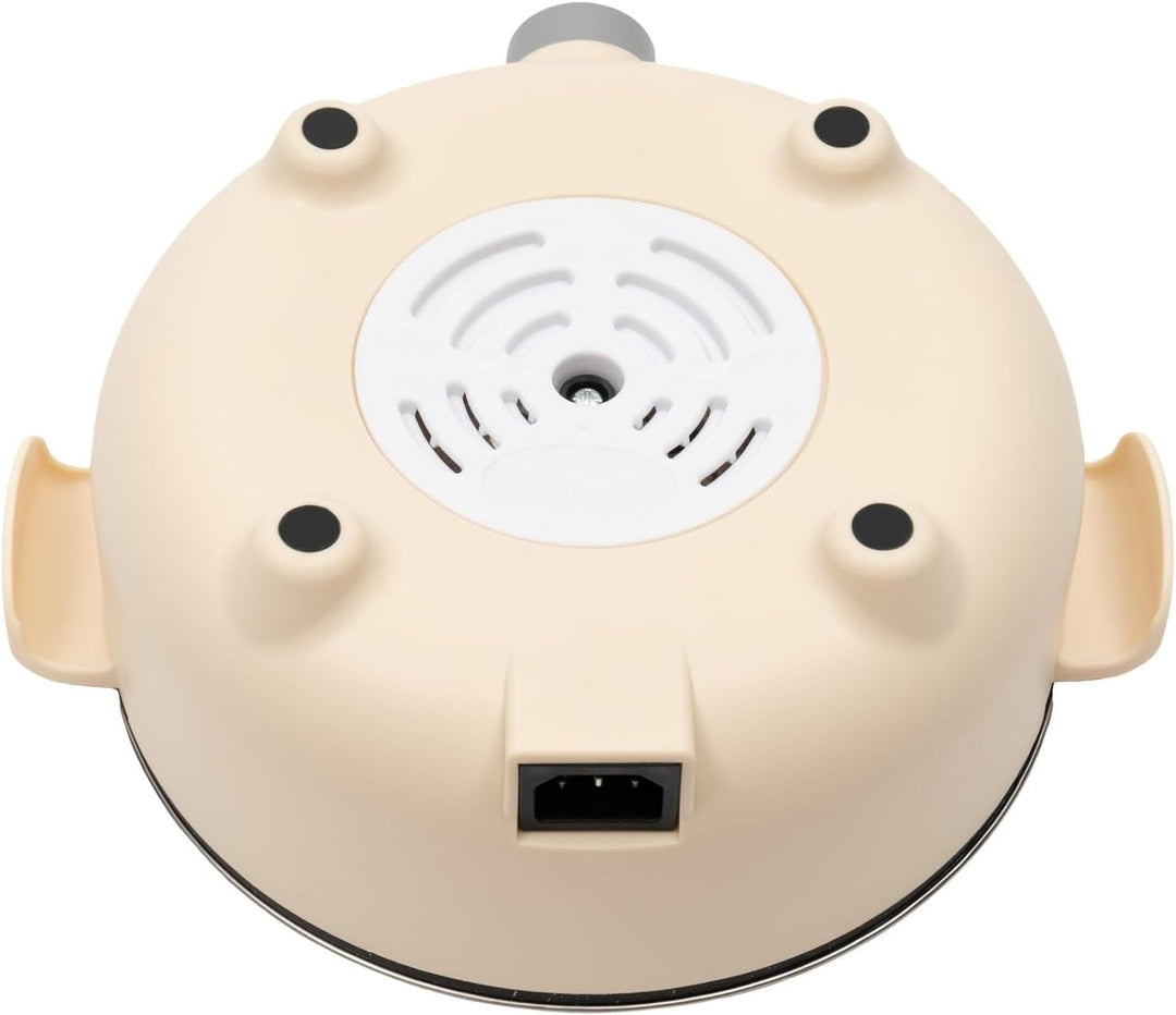1.5L Elektrischer Hot Pot, Mini Multikocher mit Deckel, Khaki Dampfgarer