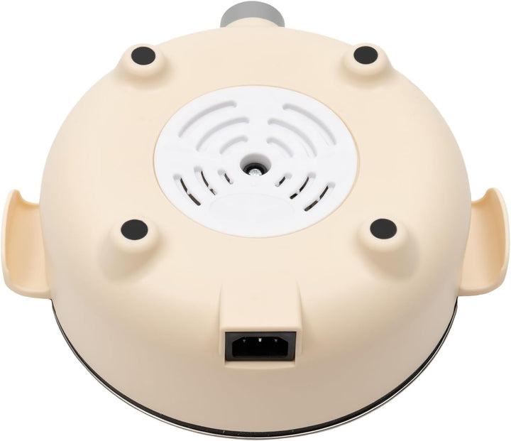1.5L Elektrischer Hot Pot, Mini Multikocher mit Deckel, Khaki Dampfgarer