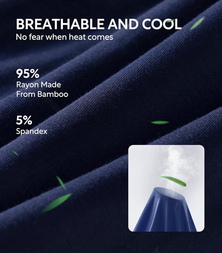 Separatec Herren Boxershorts Glattes Bambus Rayon mit getrennten Beuteln Unterwäsche 3er Pack Boxers