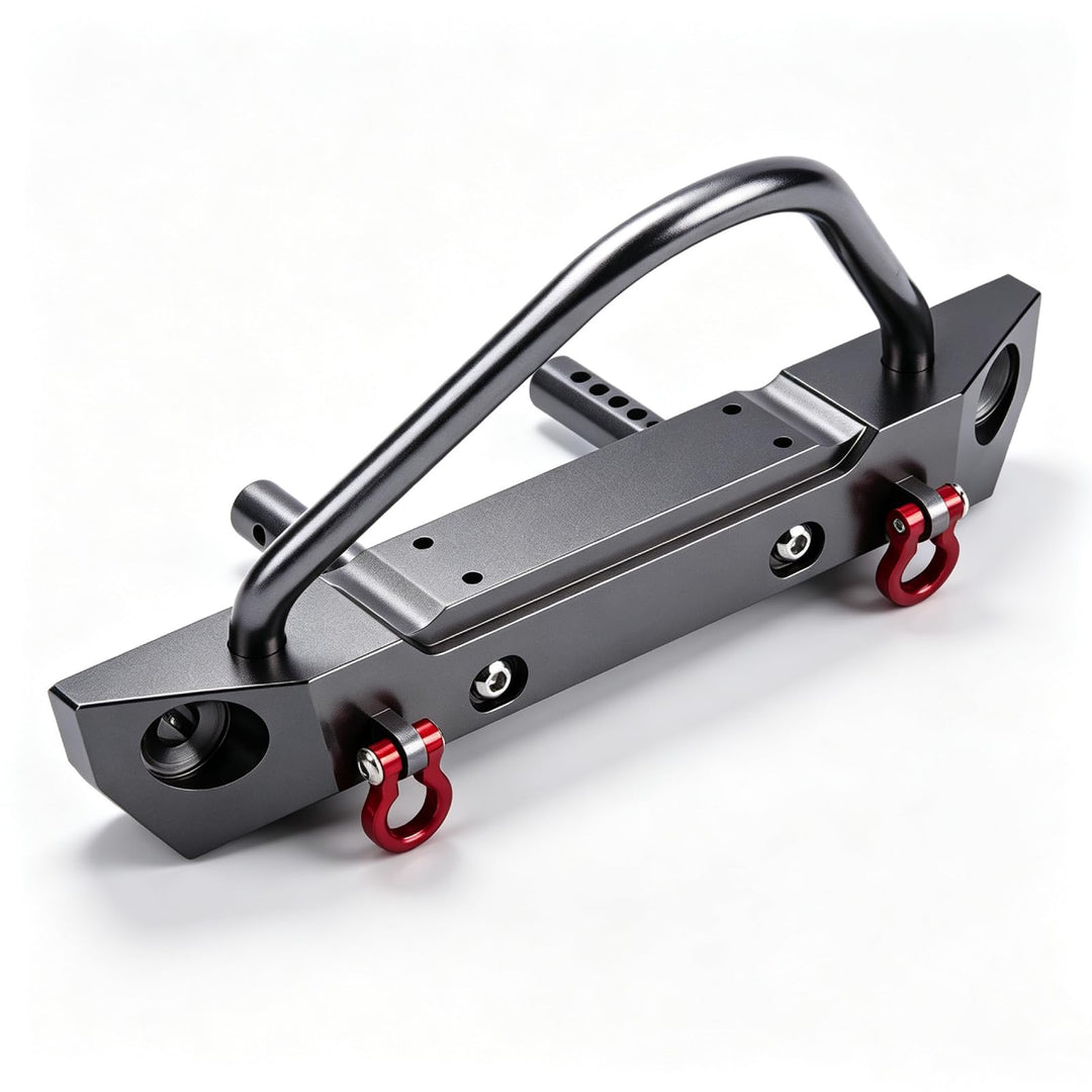 HERCHR RC Frontstossstange, 132mm/5,2 Zoll Aluminiumlegierung RC Car Frontstossstange Auto Stossfäng