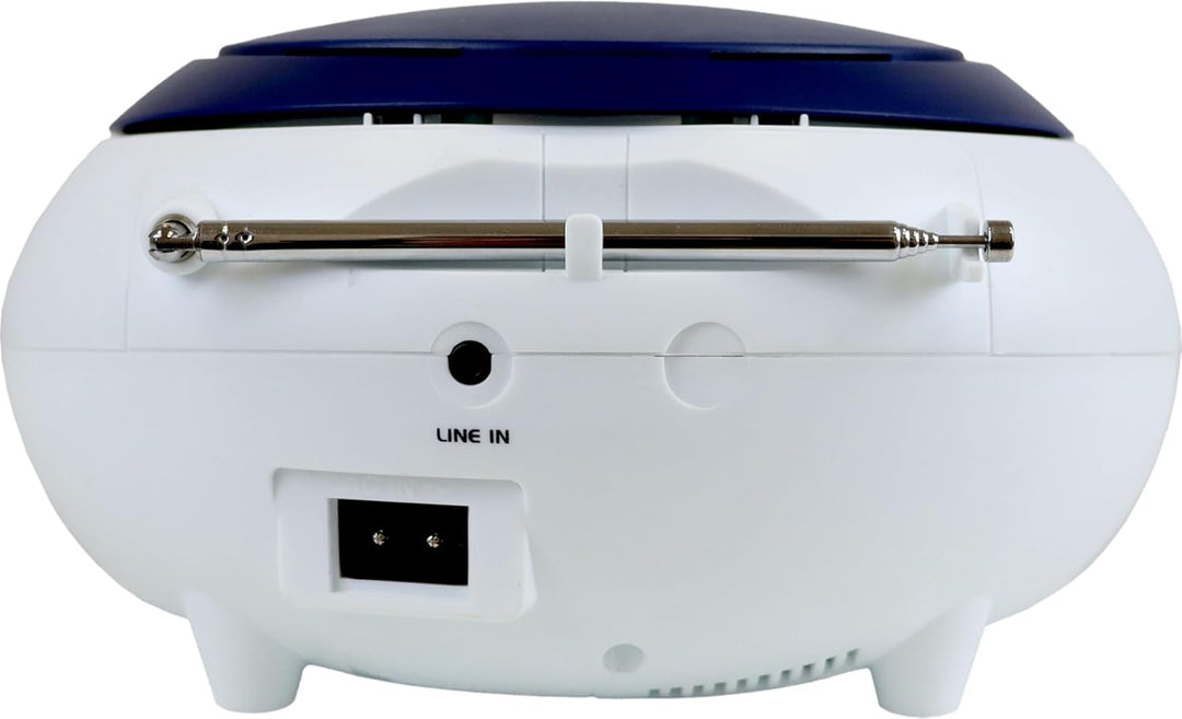 Majestic AH-265 Dab - Tragbare Boombox Radio DAB/DAB+/FM Stereo, CD/MP3-Player, USB/AUX-In, Weiss/Bl