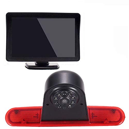Bremsleuchte Rückfahrkamera + 4.3 Zoll TFT LCD Farbdisplay Auto Monitor, IR Nachtsicht Auto Rückfahr