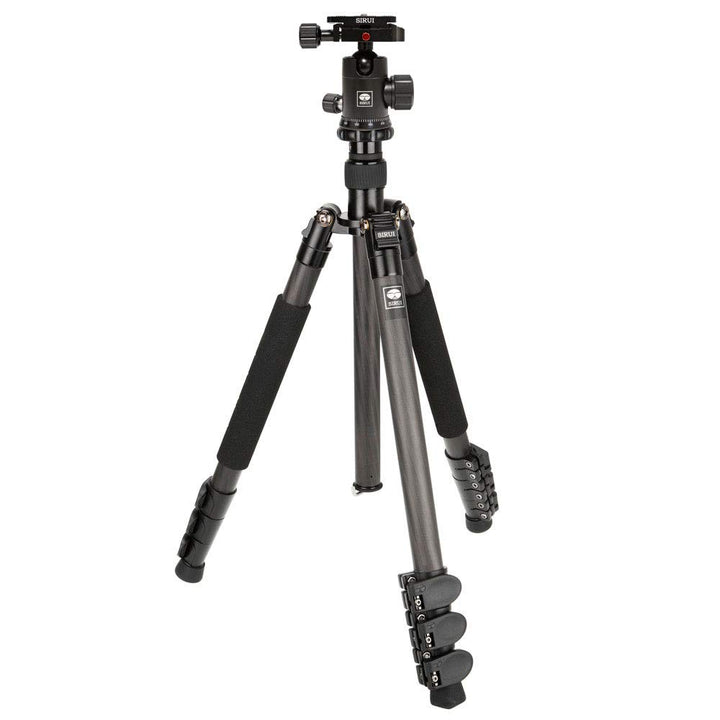 SIRUI AM-1204E+G-10K Carbon Dreibeinstativ mit Kugelkopf (Höhe: 147,8cm, Max. Traglast: 8kg) Carbon