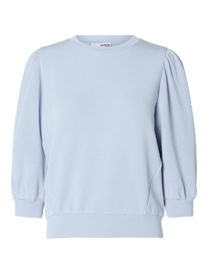 SELECTED FEMME Female Sweatshirt Puffärmel XS Cashmere Blue, XS Cashmere Blue