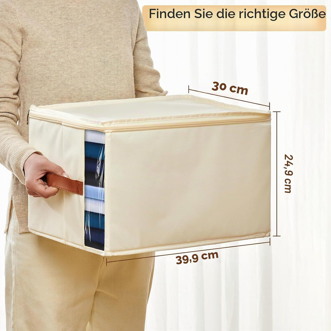 Aufbewahrungsbox für Kleidung mit stabilem Rahmen, faltbare Stoff-Organizerbox für Umzüge, Pullover-