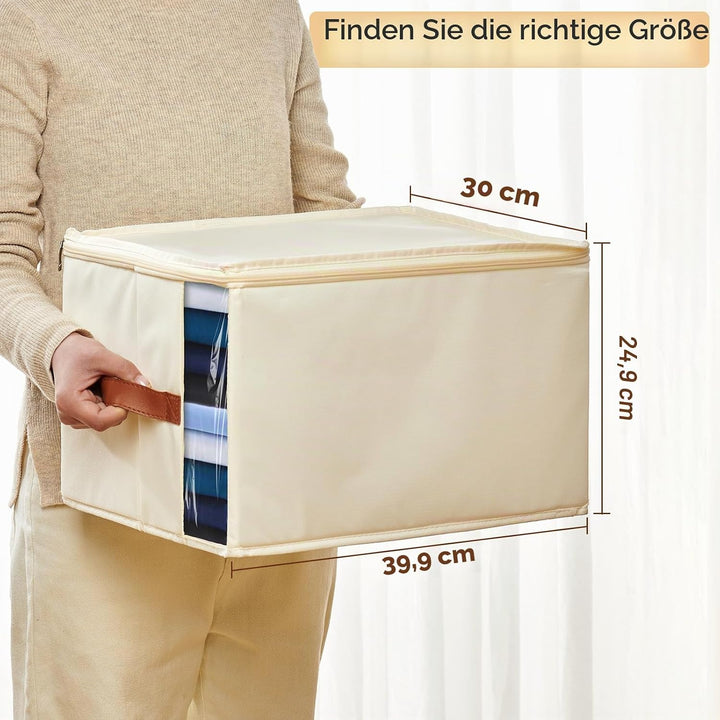 Aufbewahrungsbox für Kleidung mit stabilem Rahmen, faltbare Stoff-Organizerbox für Umzüge, Pullover-