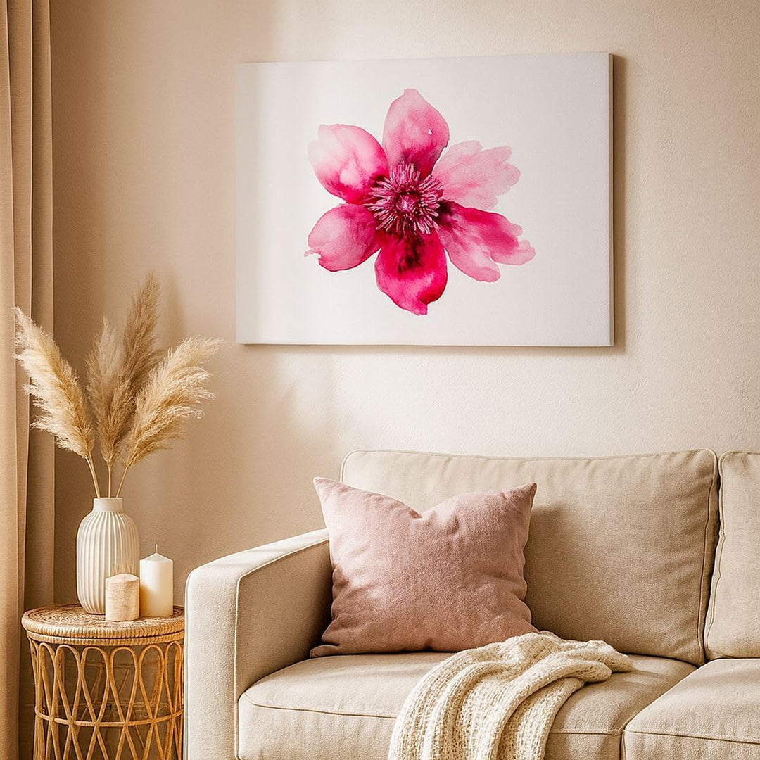 Bilder auf Leinwand Malerei Illustration Sommer Blume Leinwandbild 70x50cm Wandbilder Dekoration Woh
