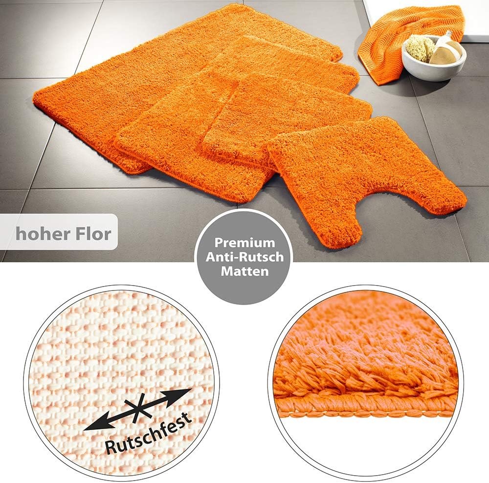 PANA Flauschiger Duschvorleger mit Eckausschnitt • Badematte in versch. Farben und Grössen • Badtepp