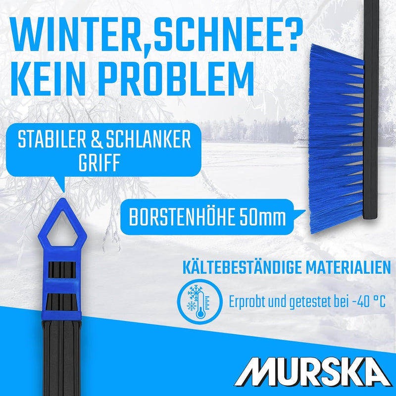 [ 2 Stück ] - Schneebesen Auto Besen Winter Murska Auto Schneebürste lang Winter Schneefeger Auto Be