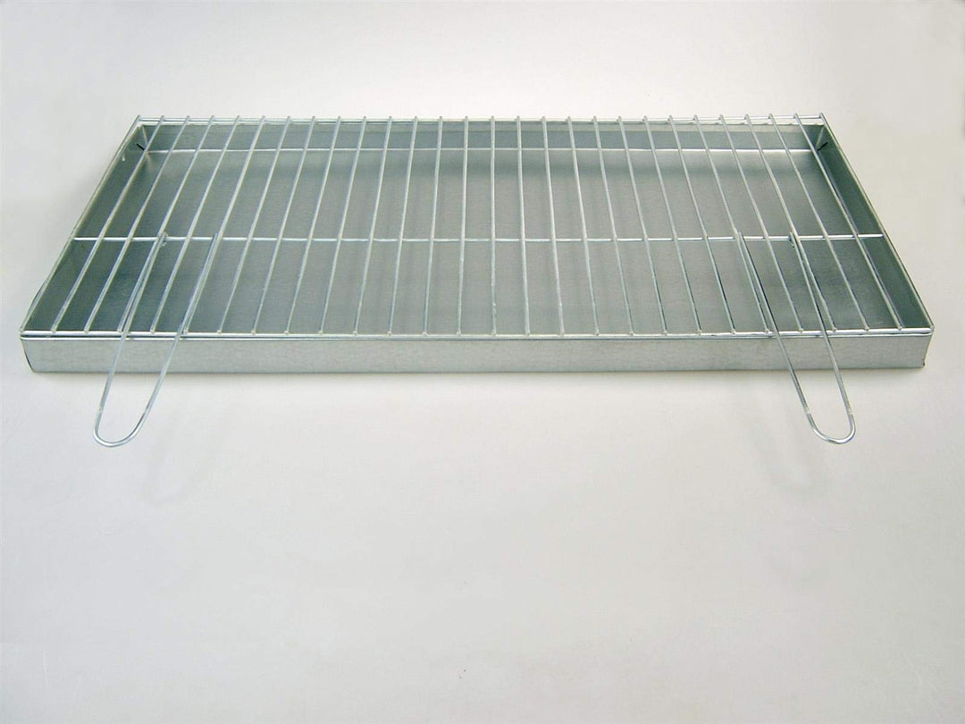 BitWa Aschekasten und Grillrost mit Klappgriffen 80x40 cm im Set Grillkamin