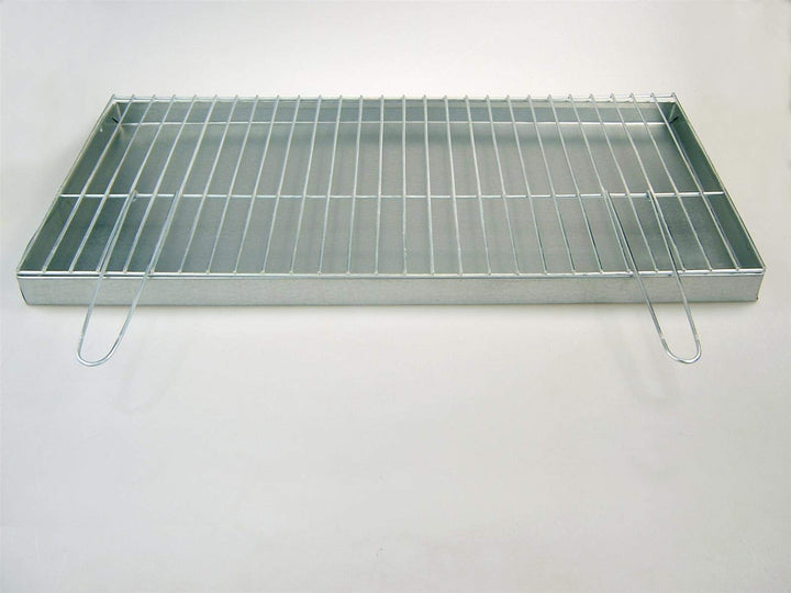 BitWa Aschekasten und Grillrost mit Klappgriffen 80x40 cm im Set Grillkamin