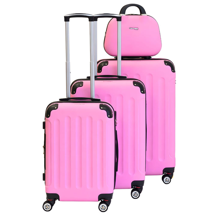 INVIDA® 4-TLG. Hartschalenkofferset Hartschalenkoffer Trolley Koffer Reisekoffer Reisekofferset Gepä