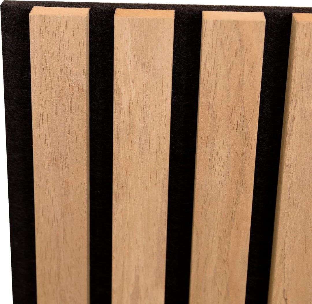 NEU.HOLZ Akustik Wandpaneele Vang 4er Set Wandverkleidung zum Kleben und Schrauben 2,88 m² Holzfurni