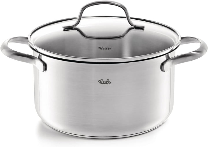 Fissler San Francisco / Edelstahl-Topfset, 5-teilig, Töpfe mit Glas-Deckel, Induktion, alle Herdarte