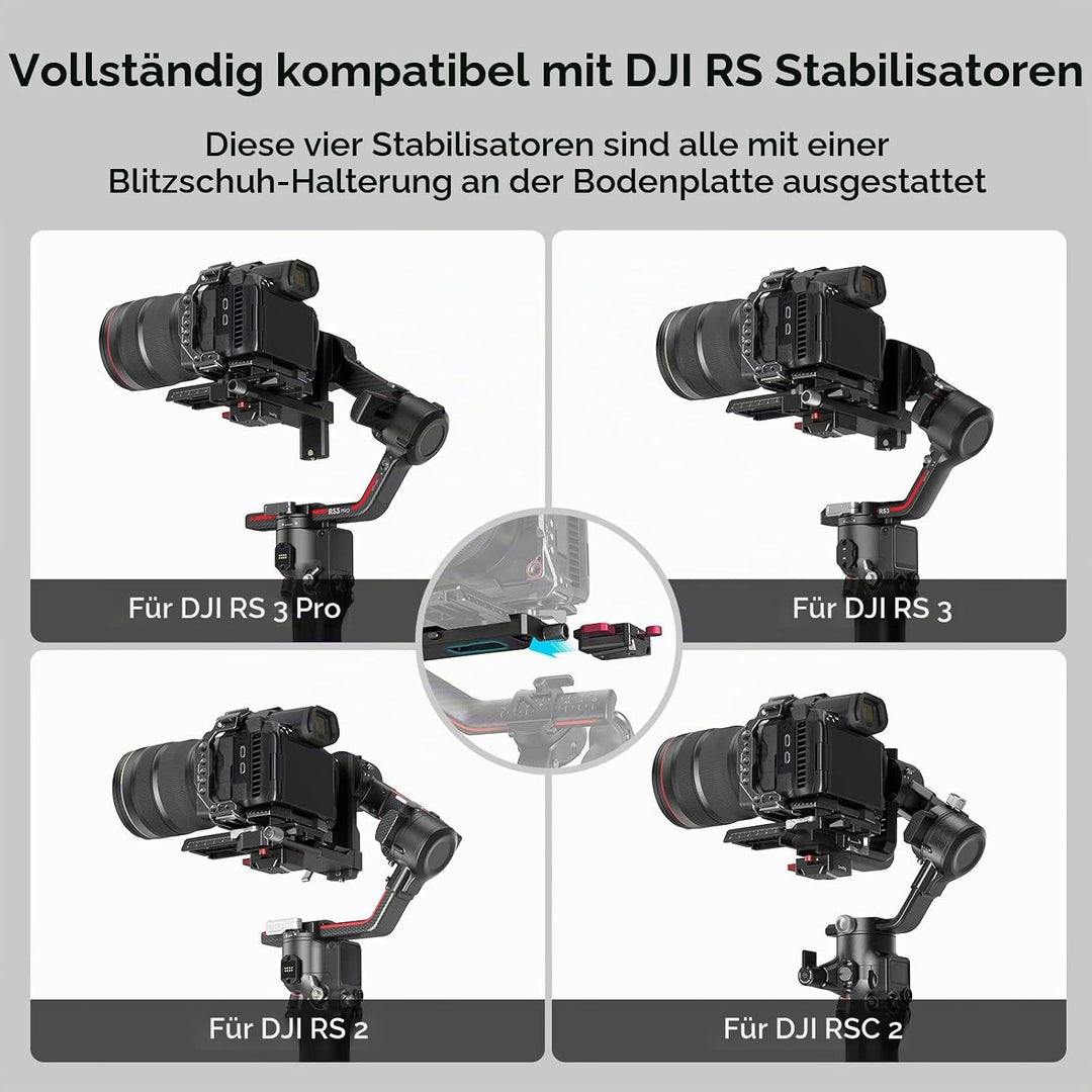 SmallRig RS3 RS3 Pro RS2 RSC2 Mini V-Mount Akkuplatte für DJI RS 3 / RS 3 Pro/RS 2 / RSC 2, mit V-Lo
