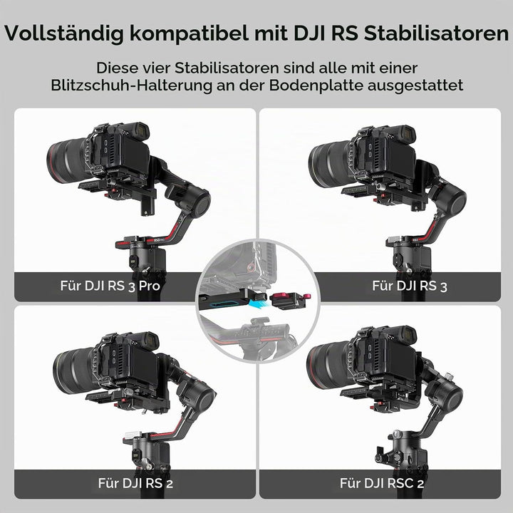 SmallRig RS3 RS3 Pro RS2 RSC2 Mini V-Mount Akkuplatte für DJI RS 3 / RS 3 Pro/RS 2 / RSC 2, mit V-Lo