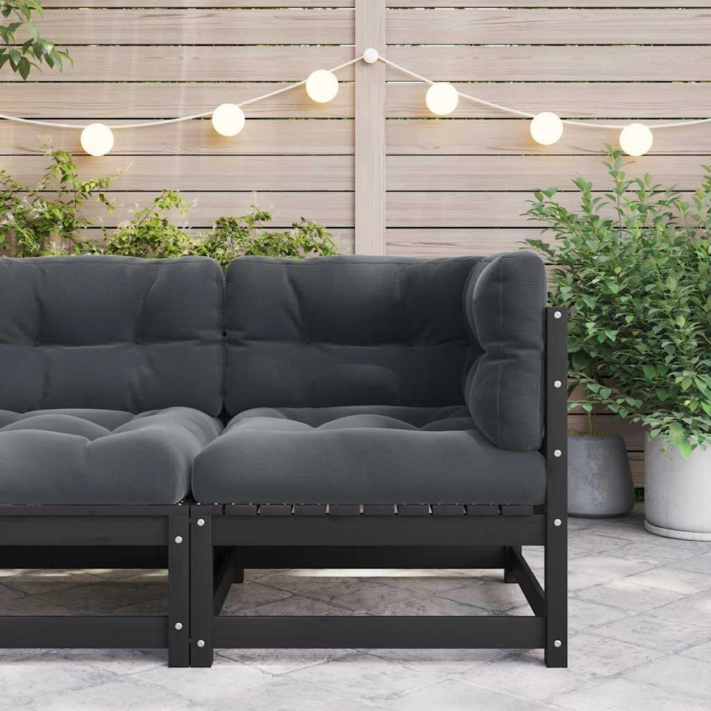 vidaXL Garten Ecksofa mit Kissen, Modular Gartenmöbel, Sofa Lounge Sessel für Garten Terrasse Balkon