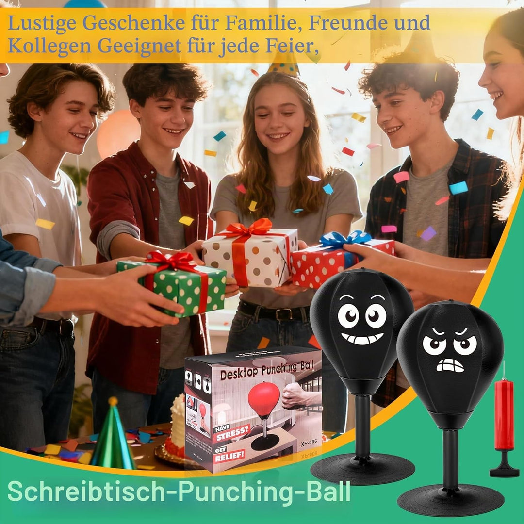 YORWHIN Punchingball Tisch mit starkem Saugnapf, Upgrade Schreibtisch Boxsack mit verstärkter Feder,