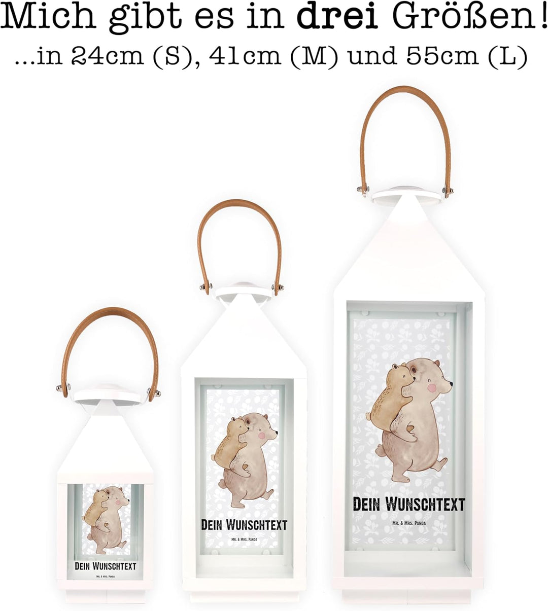 Mr. &amp; Mrs. Panda S Personalisierte Deko Laterne Papa Bär - Personalisierte Geschenke, Laterne kleine