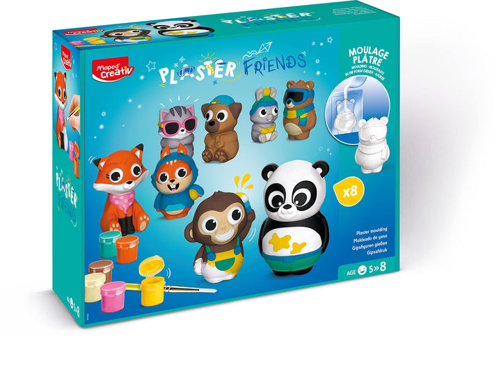 Maped CREATIV - Gipsfiguren Bastel- und Mal-Set PLASTER FRIENDS MAXI - inkl Gips und 4x Formen zum G