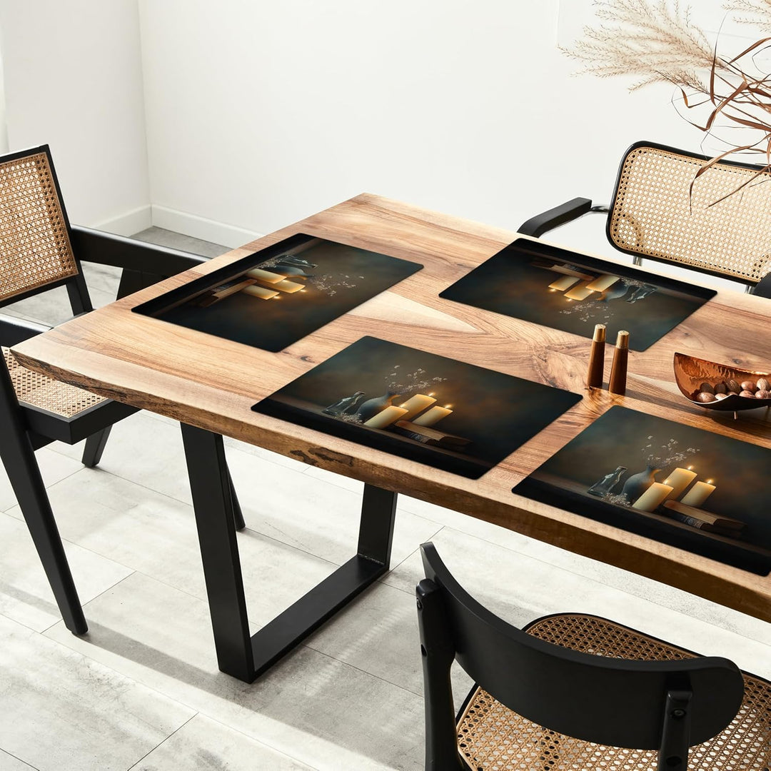 KitchenYeah© Platzsets Abwaschbar 6-Teilig 45x30 cm Tischsets Platzdeckchen Platzset Unterlage Tisch