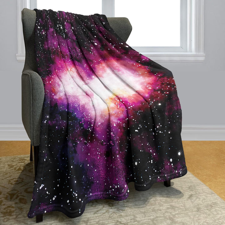 YISUMEI Decke 150x200 cm Kuscheldecken Sanft Flanell Weich Fleecedecke Herz Galaxie Muster