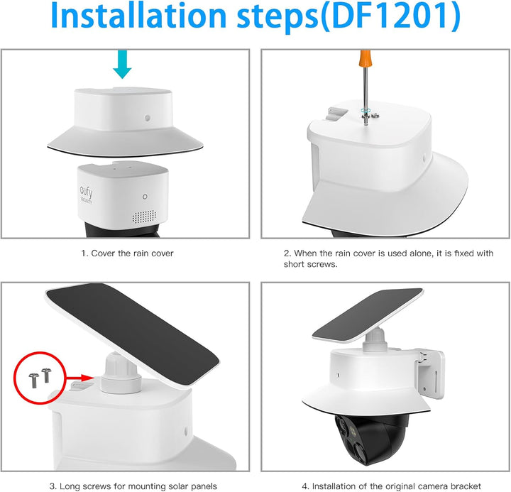 Kamera Regenschutz für eufy Security SoloCam S340, Outdoor Camera Abdeckung Sonnenschutz Kamera Abde