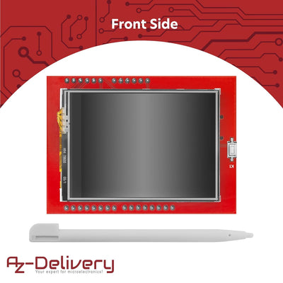 AZDelivery 3 x 2,4 Zoll TFT LCD Touch Display Shield Module SPI XPT2046 240x320 Pixel ILI9341 5V 3,3