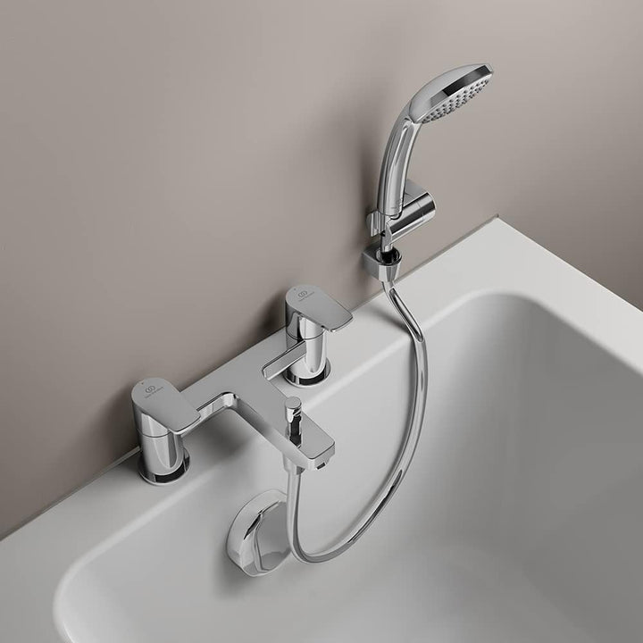 Ideal Standard BC695AA Cerafin D Wannenmischer/Duscharmatur, Chrome, Dual Control Bath Shower Mixer,