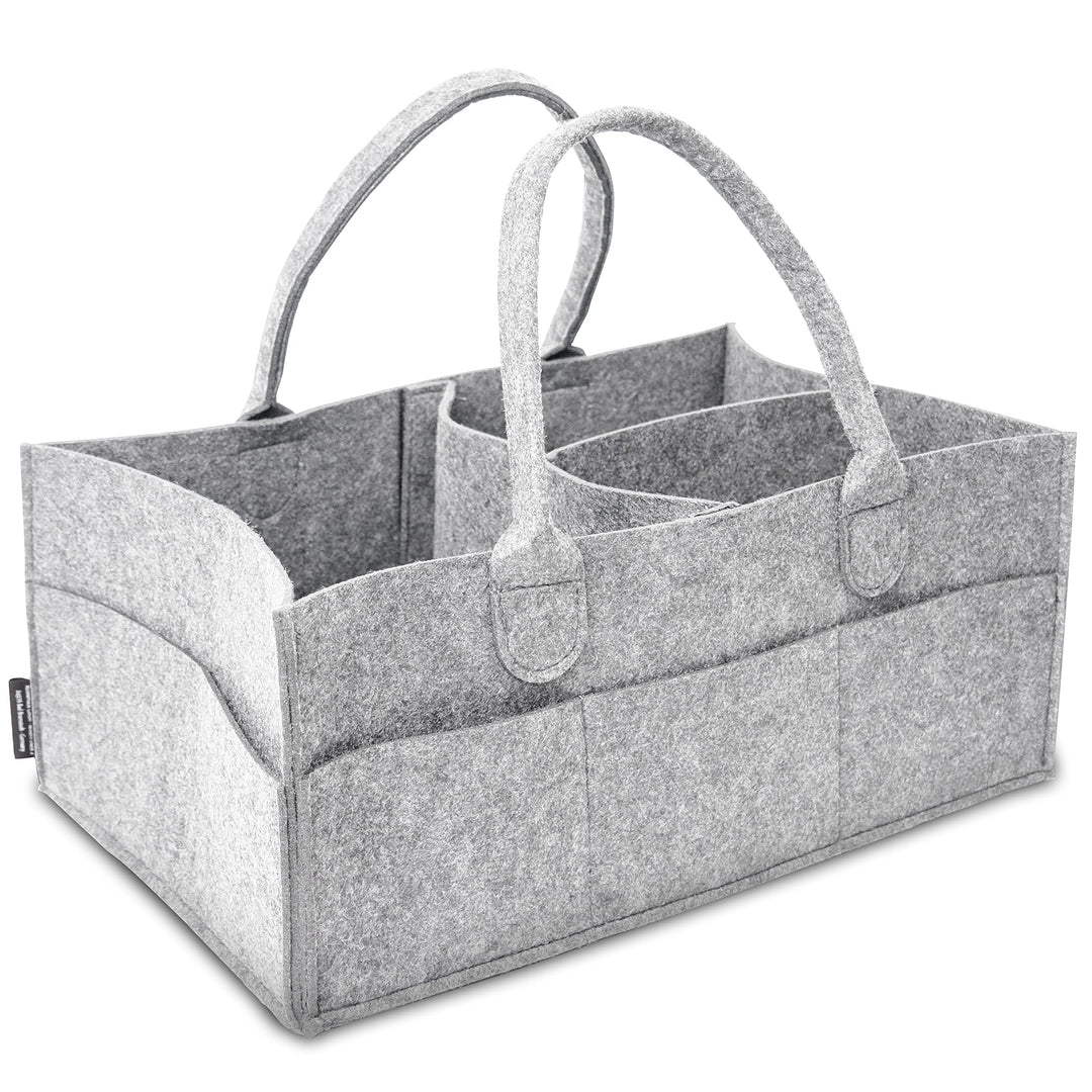 Rubberneck Baby Windel Filztasche XL - tragbare Wickeltasche, Allzweck Organizer aus Filz (Hellgrau,