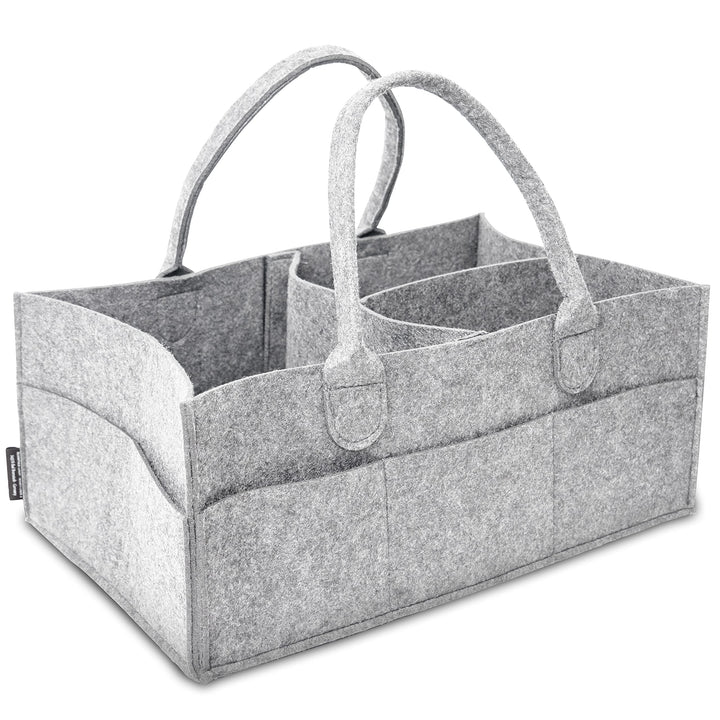 Rubberneck Baby Windel Filztasche XL - tragbare Wickeltasche, Allzweck Organizer aus Filz (Hellgrau,