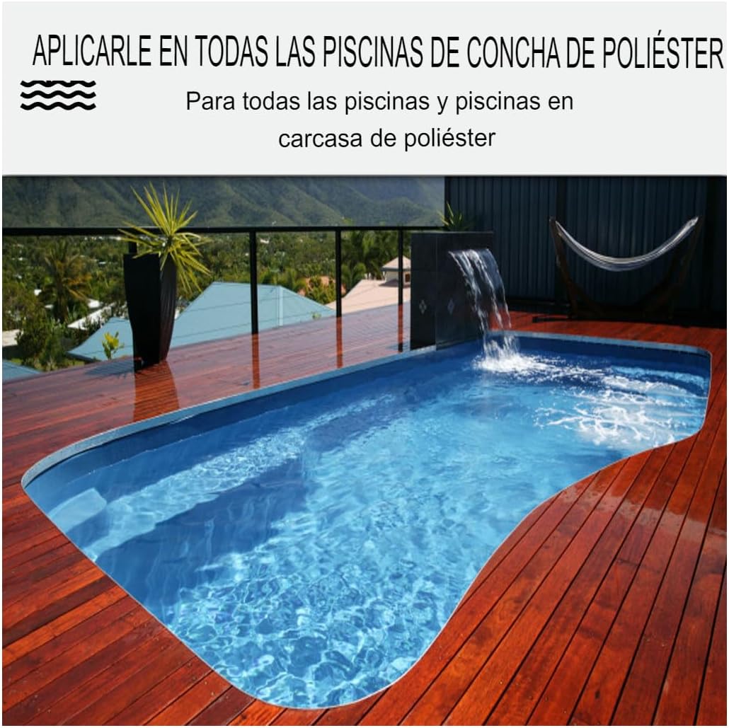 Schwimmbadfarbe - Farbe für Pools und Becken aus Polyester, Beton, Fliesen - ARCAPISCINE Hellblau-5