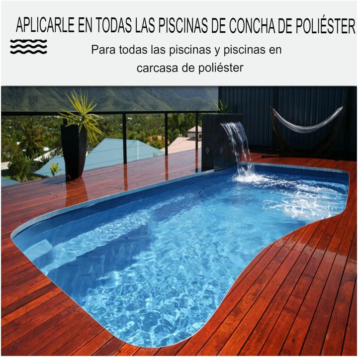 Schwimmbadfarbe - Farbe für Pools und Becken aus Polyester, Beton, Fliesen - ARCAPISCINE Hellblau-5