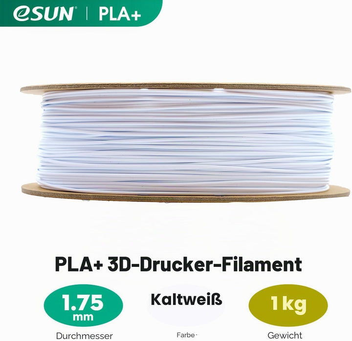 eSUN PLA+ Filament 1.75mm, 3D Drucker Filament PLA Plus, Massgenauigkeit +/- 0.03mm, 1kg Spule (2.2